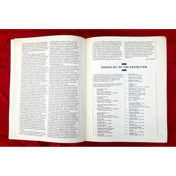 Frank Stella Prints 1967–1982 Whitney Museum Exhibition Brochure 1983 Vintage - Picture 6 of 7